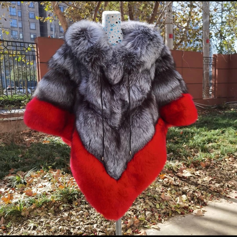 Custom fur poncho